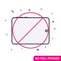 National Day of Unplugging. Stop used devices. Line flat symbol