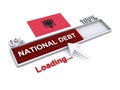 National debt albania progress on white