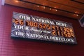 National Debt Clock a billboard sized running total display shows the current United States gross national debt and each American