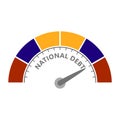 National debt concept Royalty Free Stock Photo