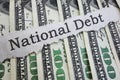 National Debt headline Royalty Free Stock Photo