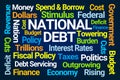 National Debt Word Cloud Royalty Free Stock Photo
