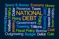 National Debt Word Cloud Royalty Free Stock Photo