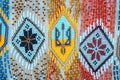 National decoration of Ukraine with beaded handmade. Handwork, hobbies, crafts