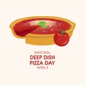 National Deep Dish Pizza Day vector