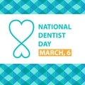 National dentist day. March, 6, vector poster