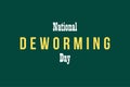 National Deworming Day typography design Royalty Free Stock Photo