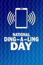 National Ding A Ling Day Vector illustration