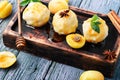 Fruit dumplings with apricot Royalty Free Stock Photo