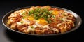 National dish of Japan, katsudon. Dish close-up. Generative AI