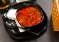 National dish of Russian cuisine is Solyanka soup