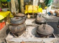 National dishes in huge clay pots on Roshtilyade Leskovac in Serbia