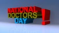 National doctors day on blue