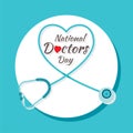 National doctors day concept poster