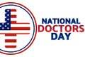 National Doctors Day concept. Template for background, banner, card, poster with text inscription. Vector EPS10