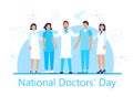 National doctors day concept vector. Medical, healthcare event is celebrated