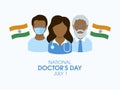 National Doctors` Day in India vector Royalty Free Stock Photo