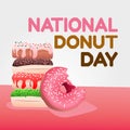 National Donut Day Vector Illustration