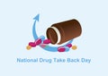 National Drug Take Back Day vector illustration Royalty Free Stock Photo