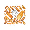 National egg roll day free vector illustration Royalty Free Stock Photo