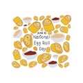 National egg roll day free vector illustration Royalty Free Stock Photo