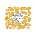 National egg roll day free vector illustration Royalty Free Stock Photo