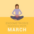 National Endometriosis Awareness Month march info graphic