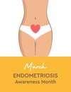 National Endometriosis Awareness Month march info graphic