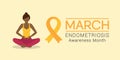 national endometriosis awareness month march info graphic