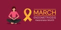 national endometriosis awareness month march info graphic