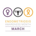 National Endometriosis Awareness Month march info graphic