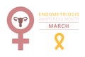 National Endometriosis Awareness Month march info graphic