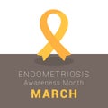 National Endometriosis Awareness Month march info graphic