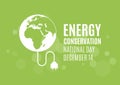 National Energy Conservation Day vector