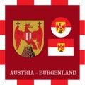 National ensigns of Burgenland - Austria