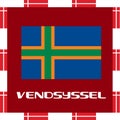 National ensigns of Denmark - Vendsyssel Royalty Free Stock Photo