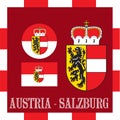 National ensigns of Salzburg - Austria