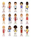 National Euro Cup soccer football teams vector illustration Royalty Free Stock Photo