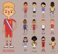 National Euro Cup soccer football teams vector illustration