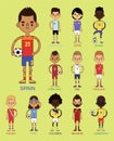 National Euro Cup soccer football teams vector illustration