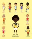 National Euro Cup soccer football teams vector illustration
