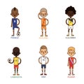 National Euro Cup soccer football teams vector illustration Royalty Free Stock Photo