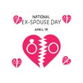 national ex spouse day vector