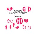 national ex spouse day vector