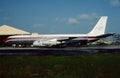 National Express Boeing B-707 at the hangar between flights