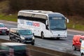 National express bus on the motorway Royalty Free Stock Photo