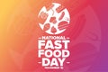 National Fast Food Day. November 16. Holiday concept. Template for background, banner, card, poster with text