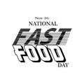 National fast food day sign