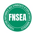 National federation of agricultural holders\' unions symbol icon called FNSEA in French language