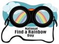 National Find a Rainbow Day, idea for poster, banner, flyer, card design Royalty Free Stock Photo